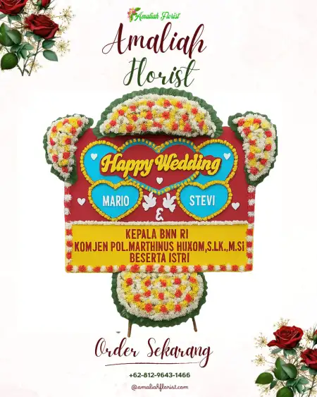 Papan Bunga Pernikahan Gembyang